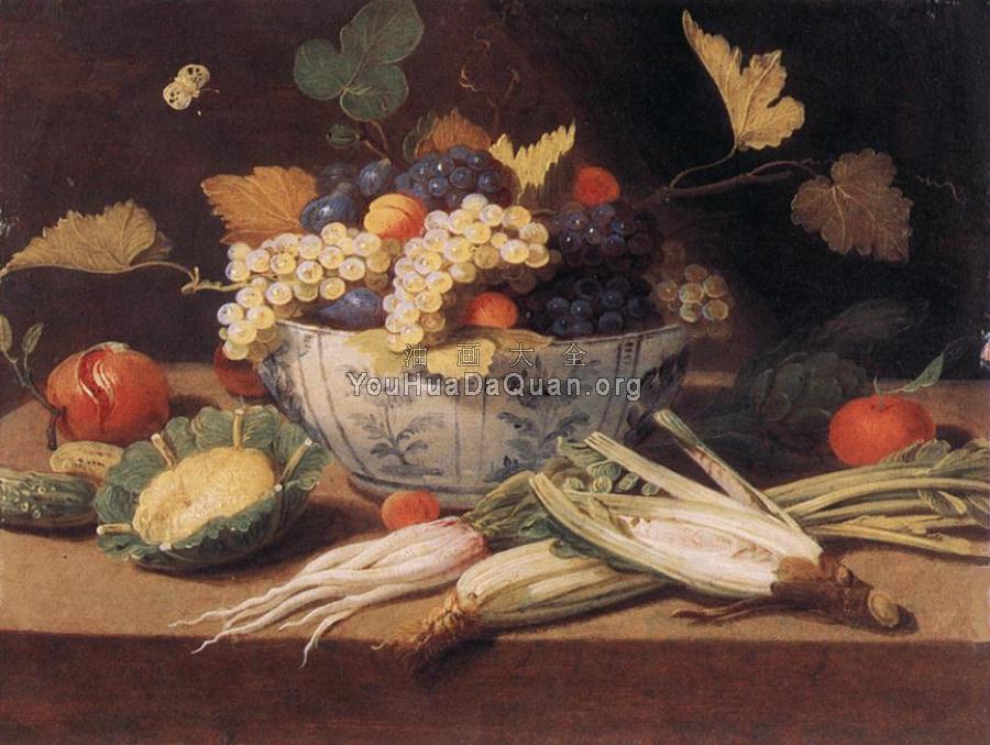 Still-life with Vegetables - 简·凡·凯塞尔